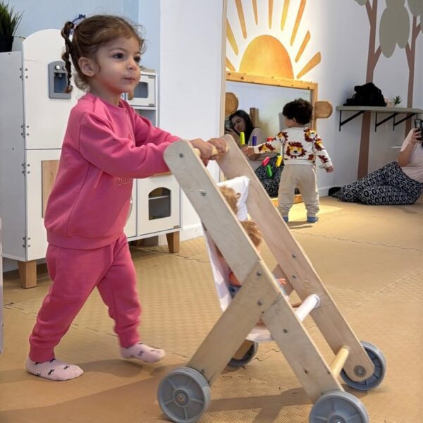 Wooden Doll Stroller